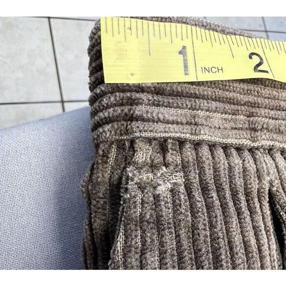 Vintage Brown Corduroy 36x30 Pants Relaxed Baggy Loose 90's Tag 36x32 USA - Picture 8 of 10